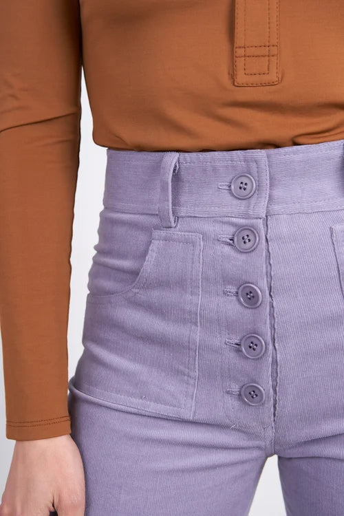 Pantalon Joplin velours lilas , vue 6