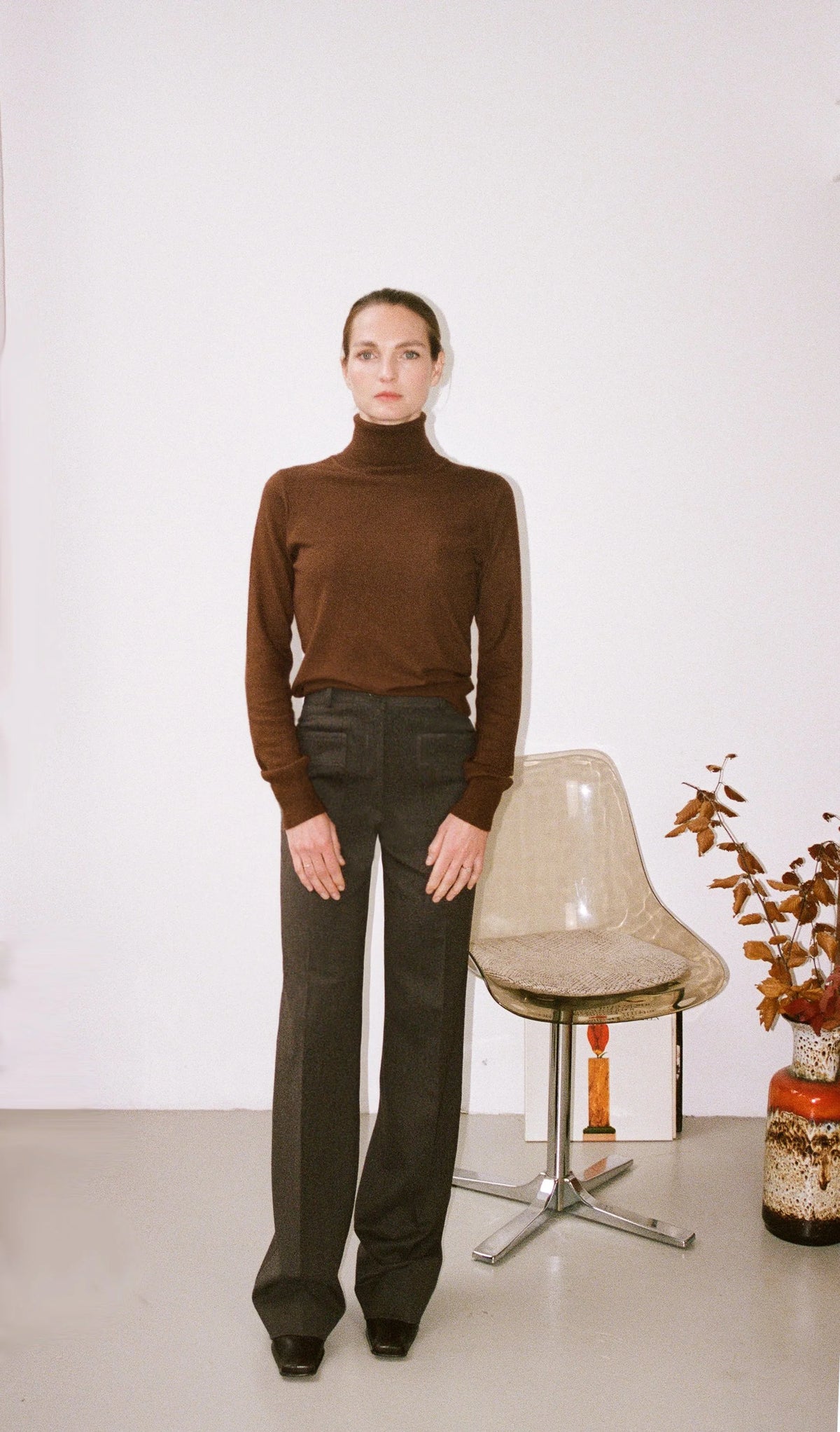 The Jeanne Pants in Heather Brown, view 3