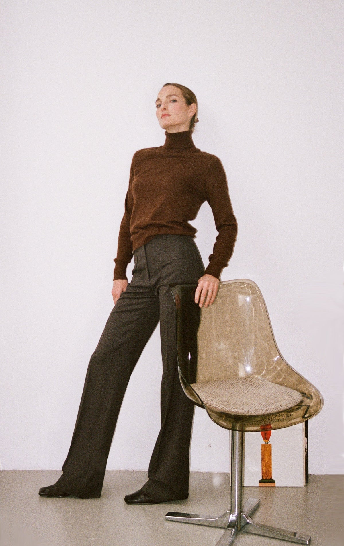 Le Pantalon Jeanne brun chiné, vue 1