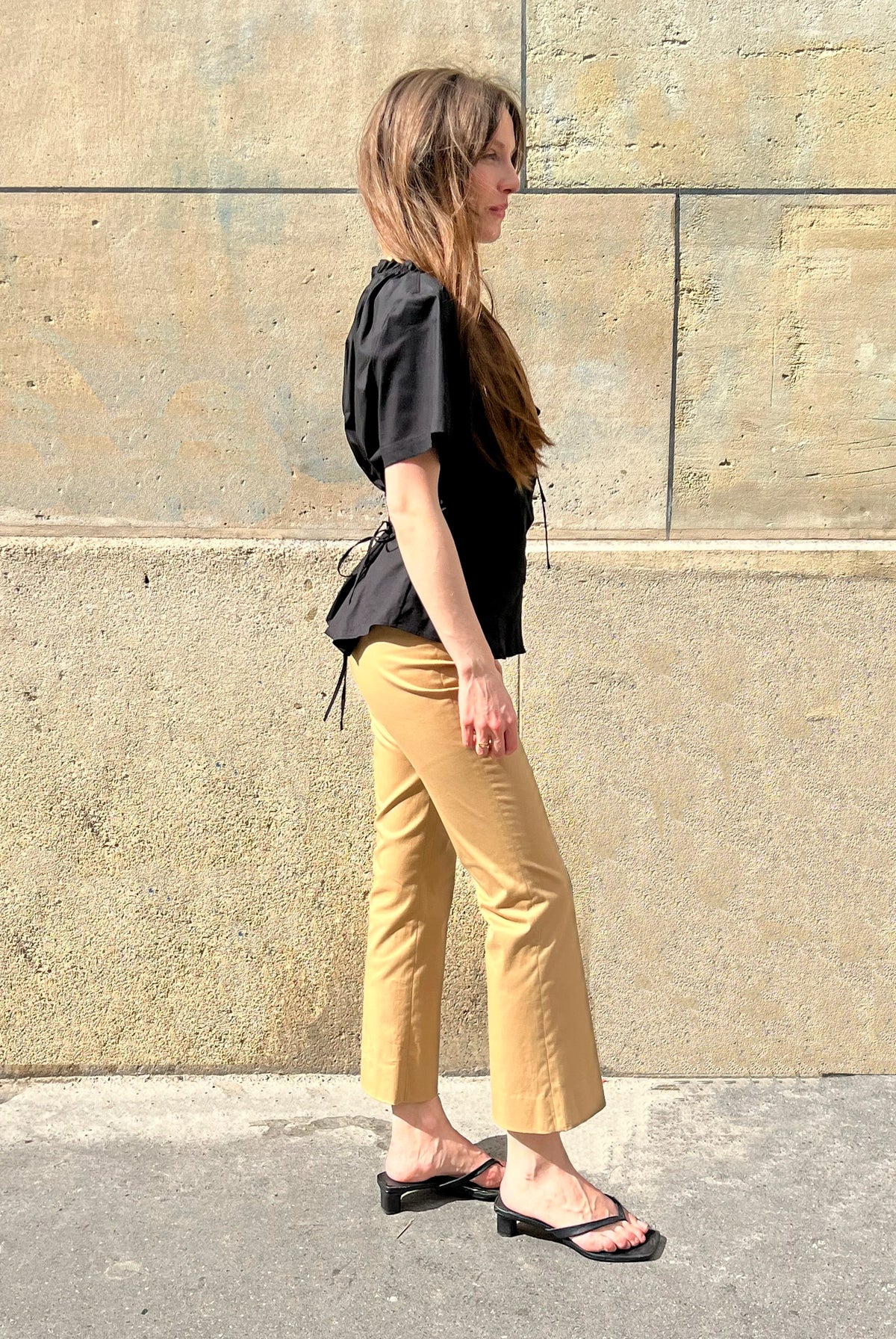 The Flora Blouse in Black, view 11