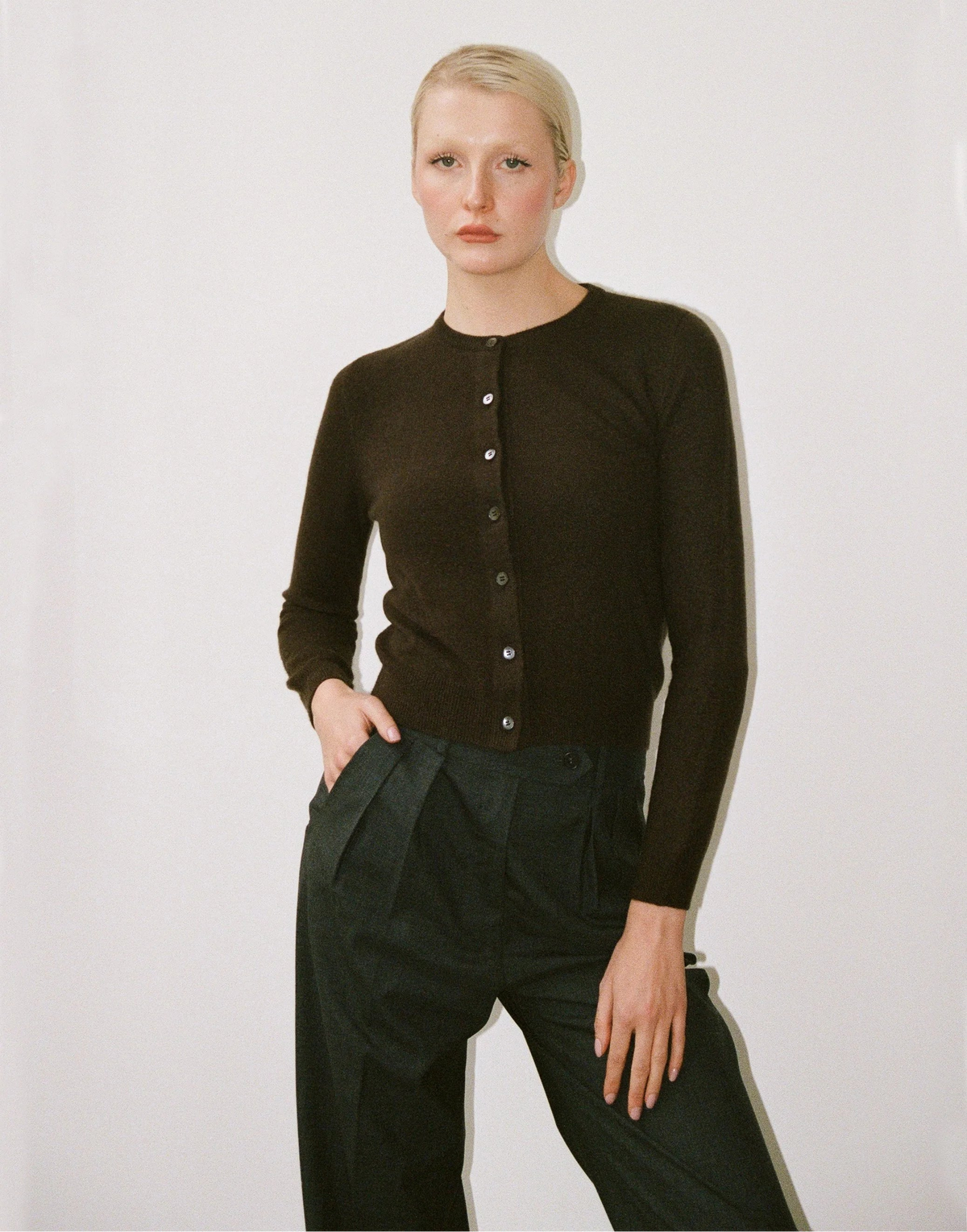 Le Cardigan BB brun cacao, vue 1