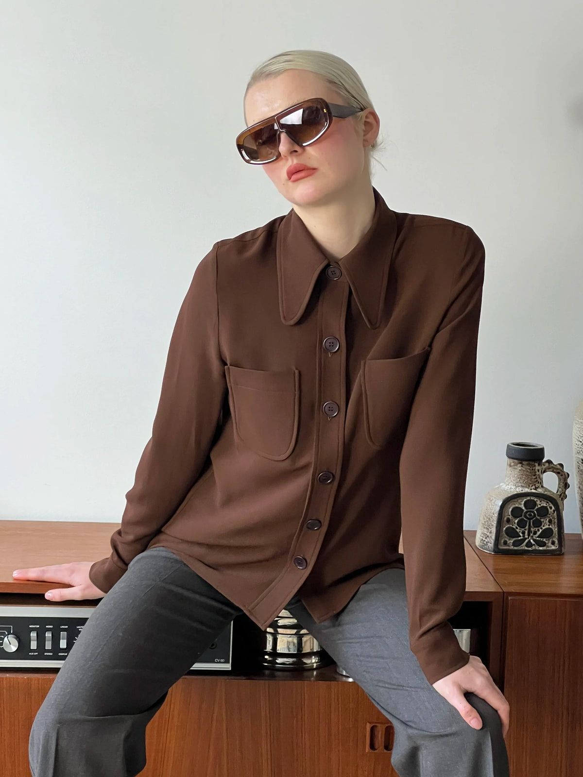 La Chemise Chloé brun noisette, vue 3
