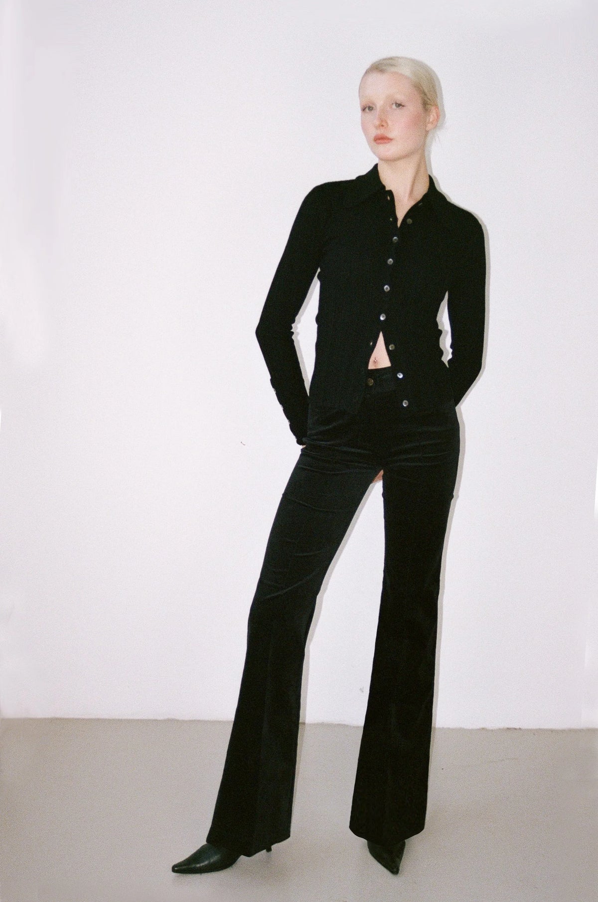 The Melody Cardigan in Black, view 5