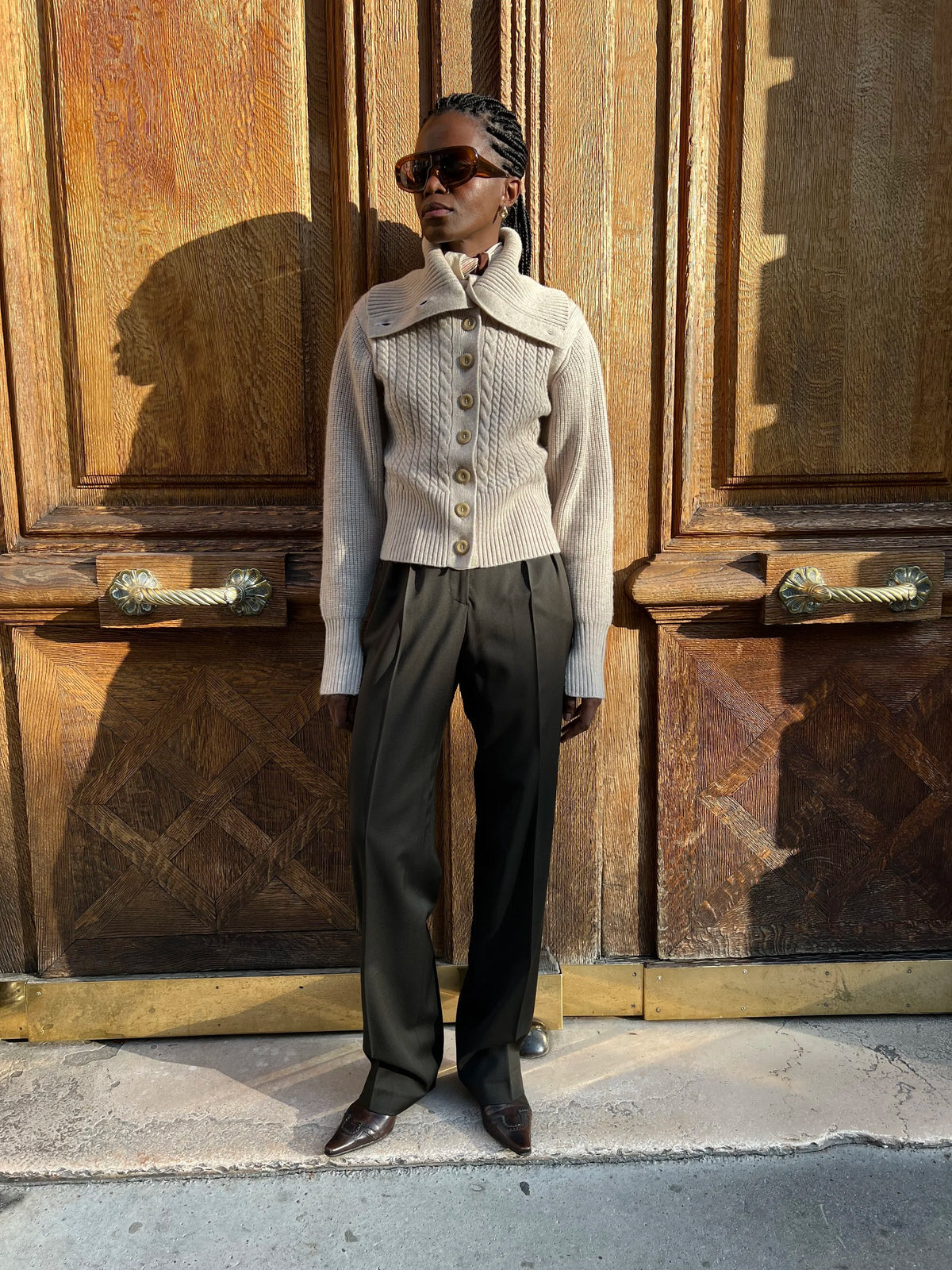 Le Cardigan Robine chiné pierre, vue 2