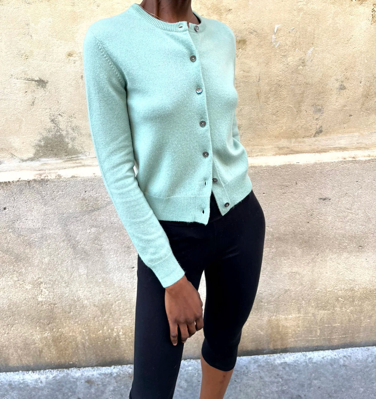 Le Cardigan avec col amovible aqua doux, vue 3