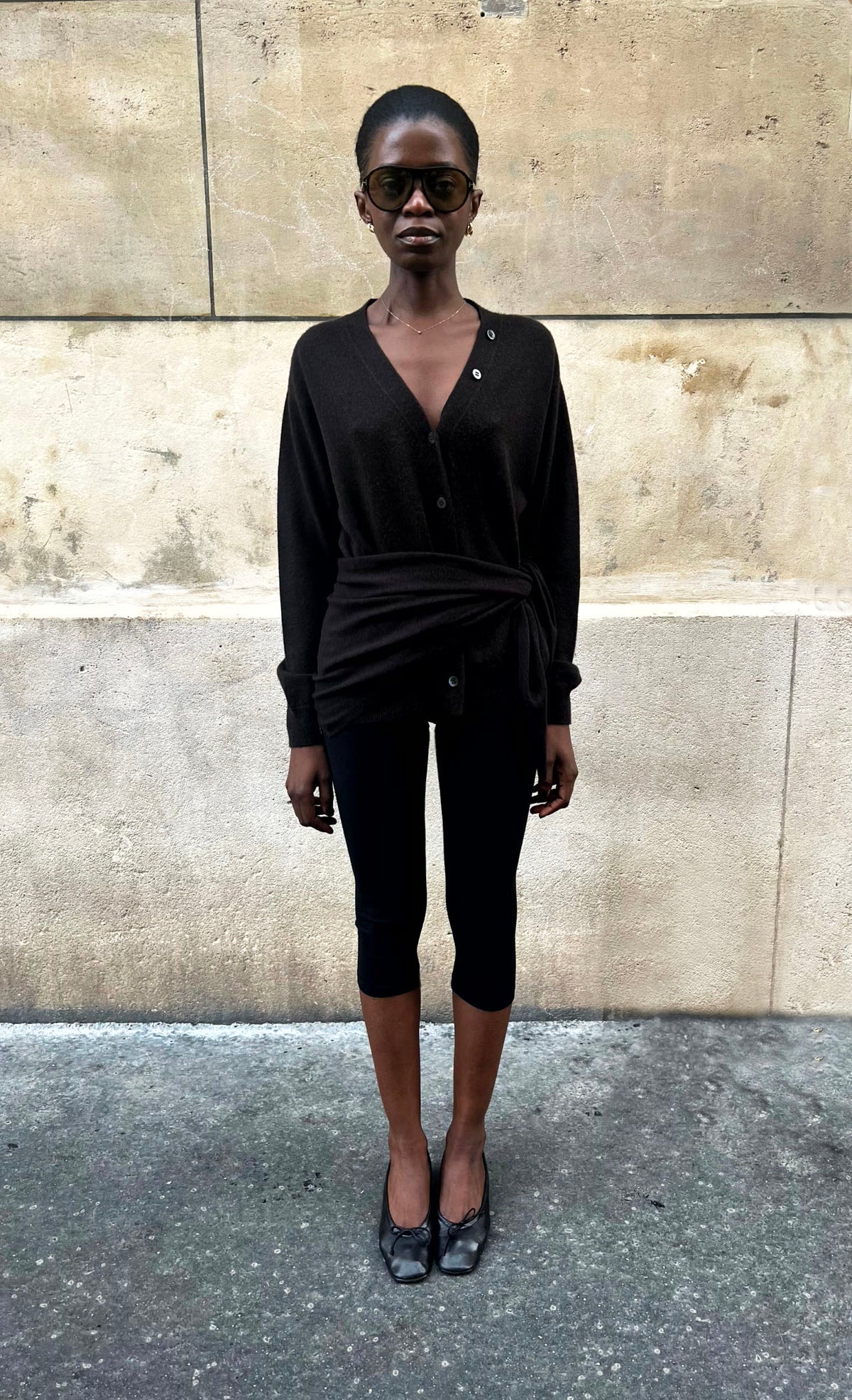 Cardigan avec écharpe amovible coffee, vue 10