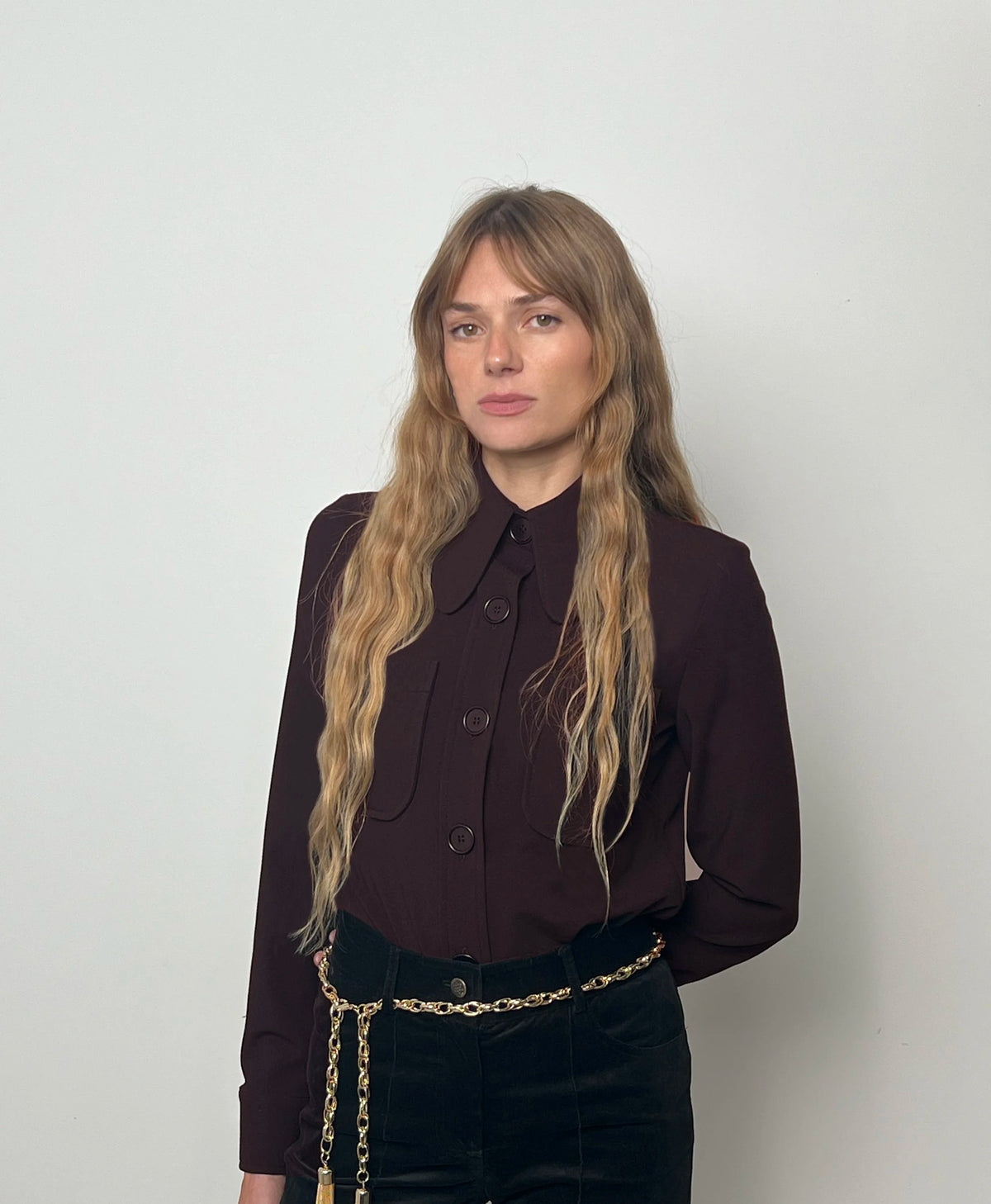 La Chemise Chloé grenat, vue 2