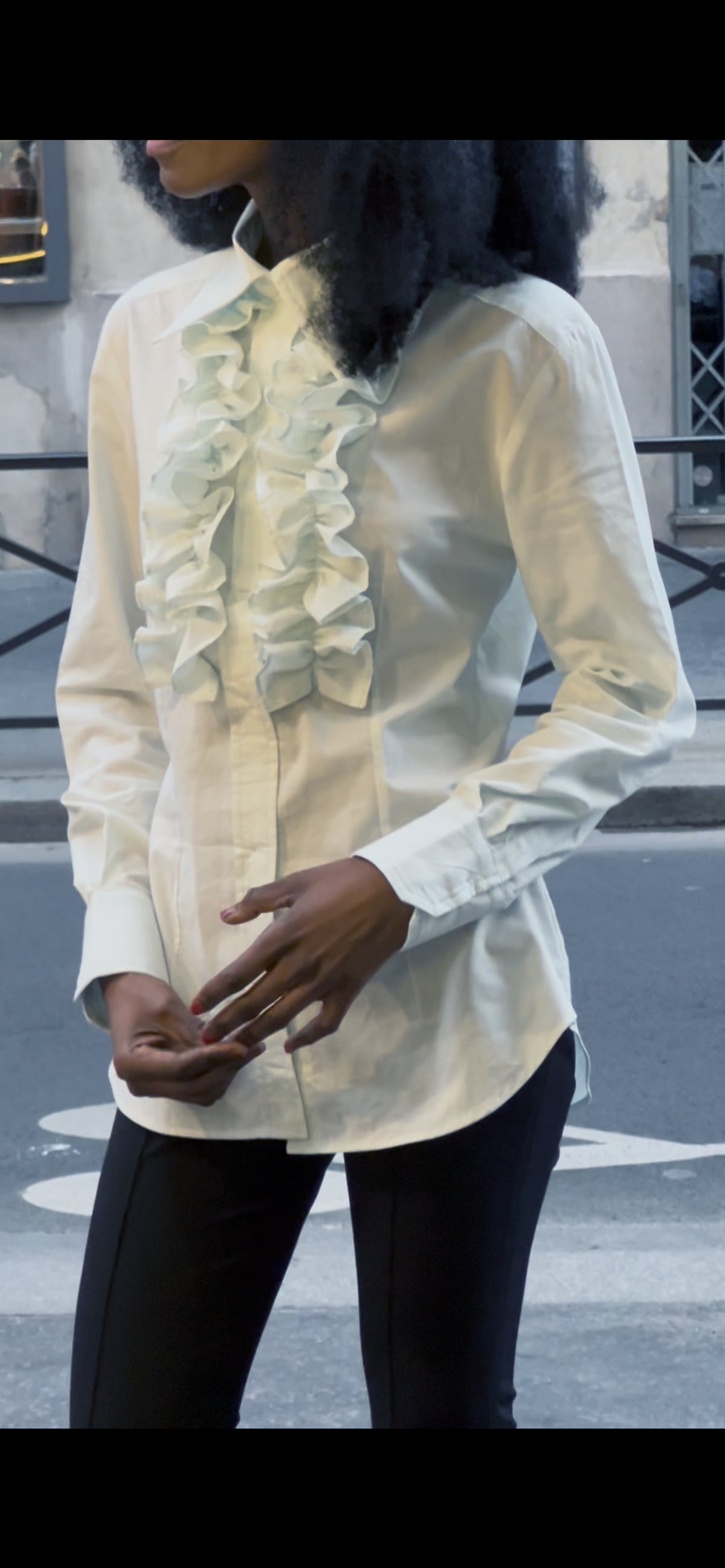 La Chemise à Jabot aqua, vue 2