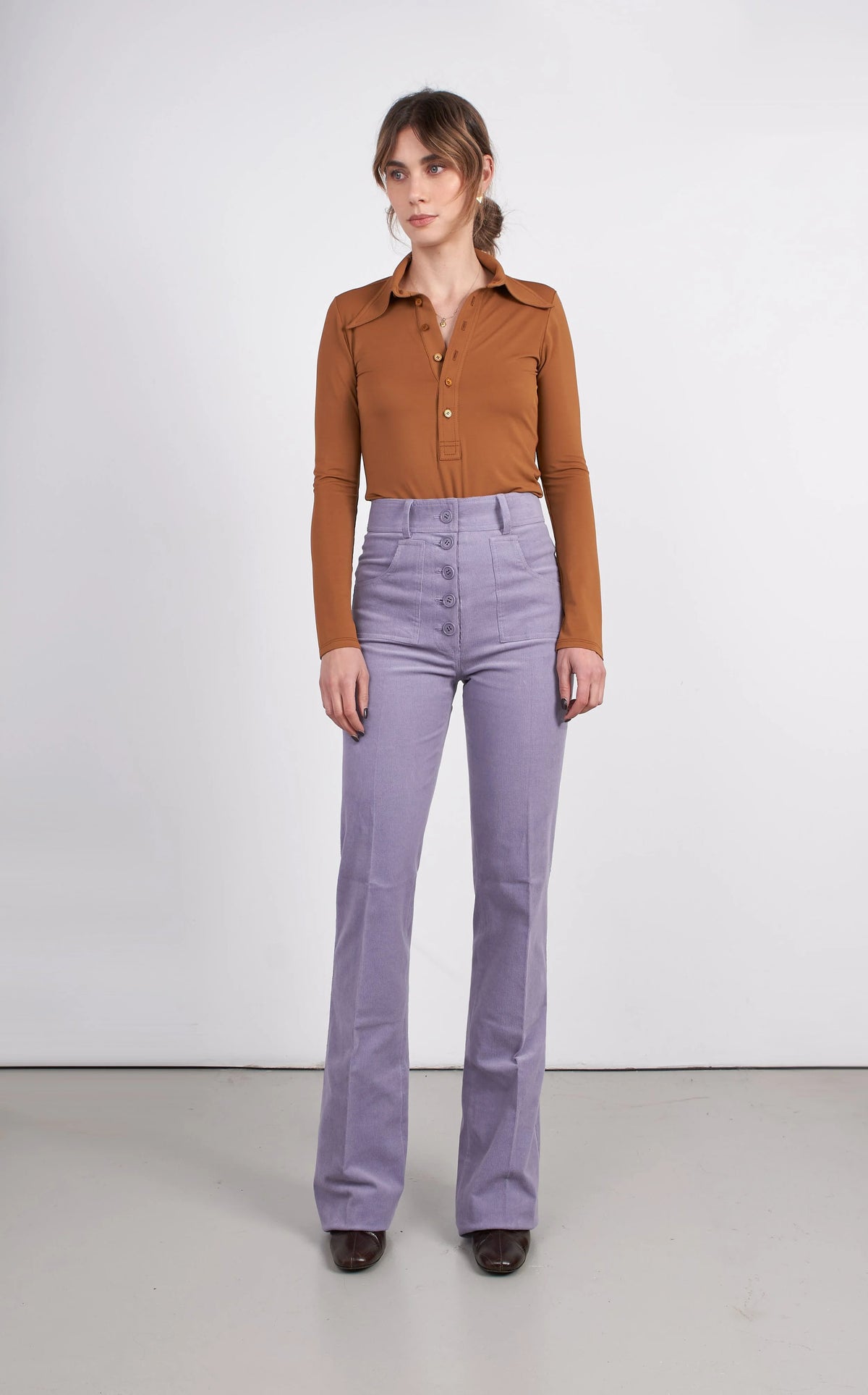 Le Pantalon Joplin Velours lilas, vue 2