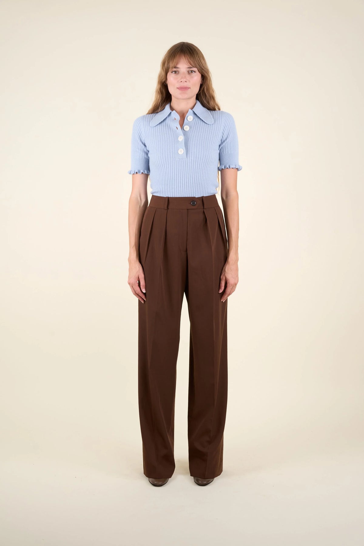 Le Pantalon Yves marron, vue 3