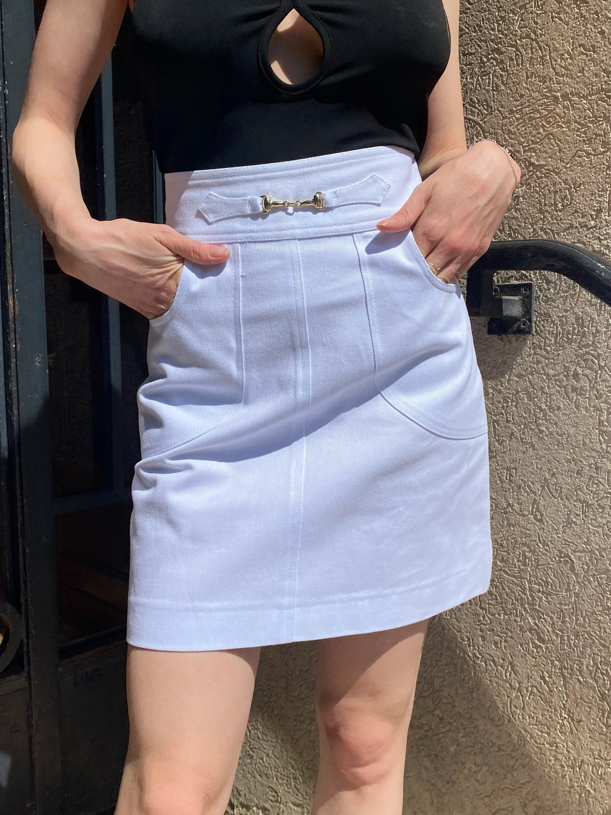 La Jupe Françoise denim blanc, vue 2