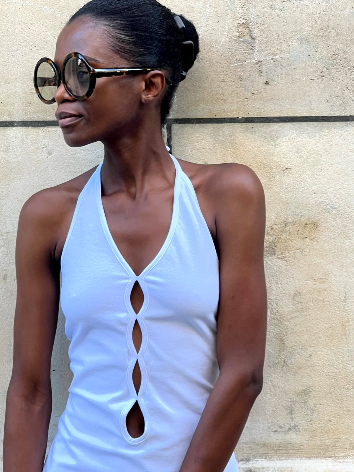 La Robe Biba courte blanche, vue 2