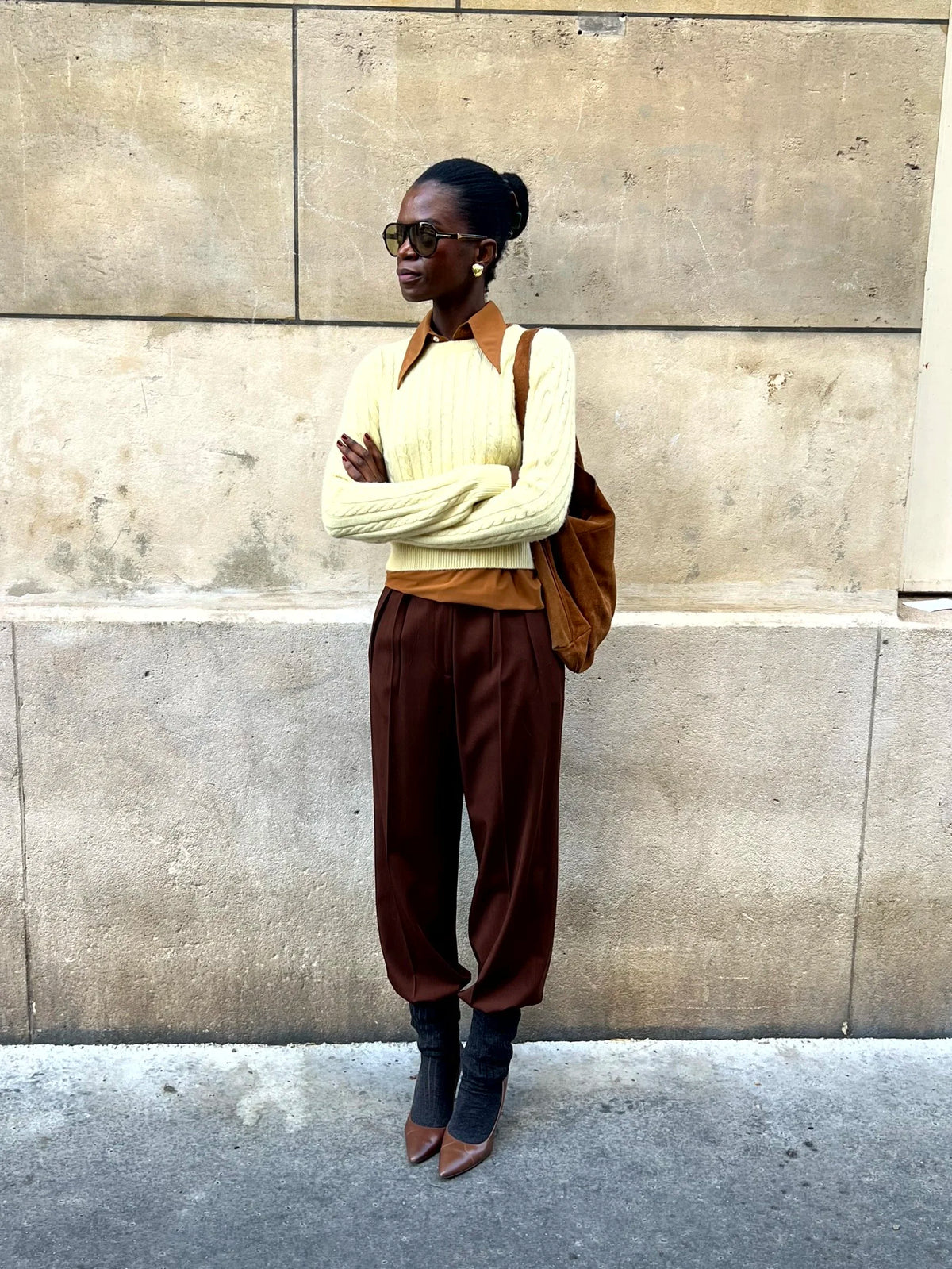 Le Pantalon Yves marron, vue 1