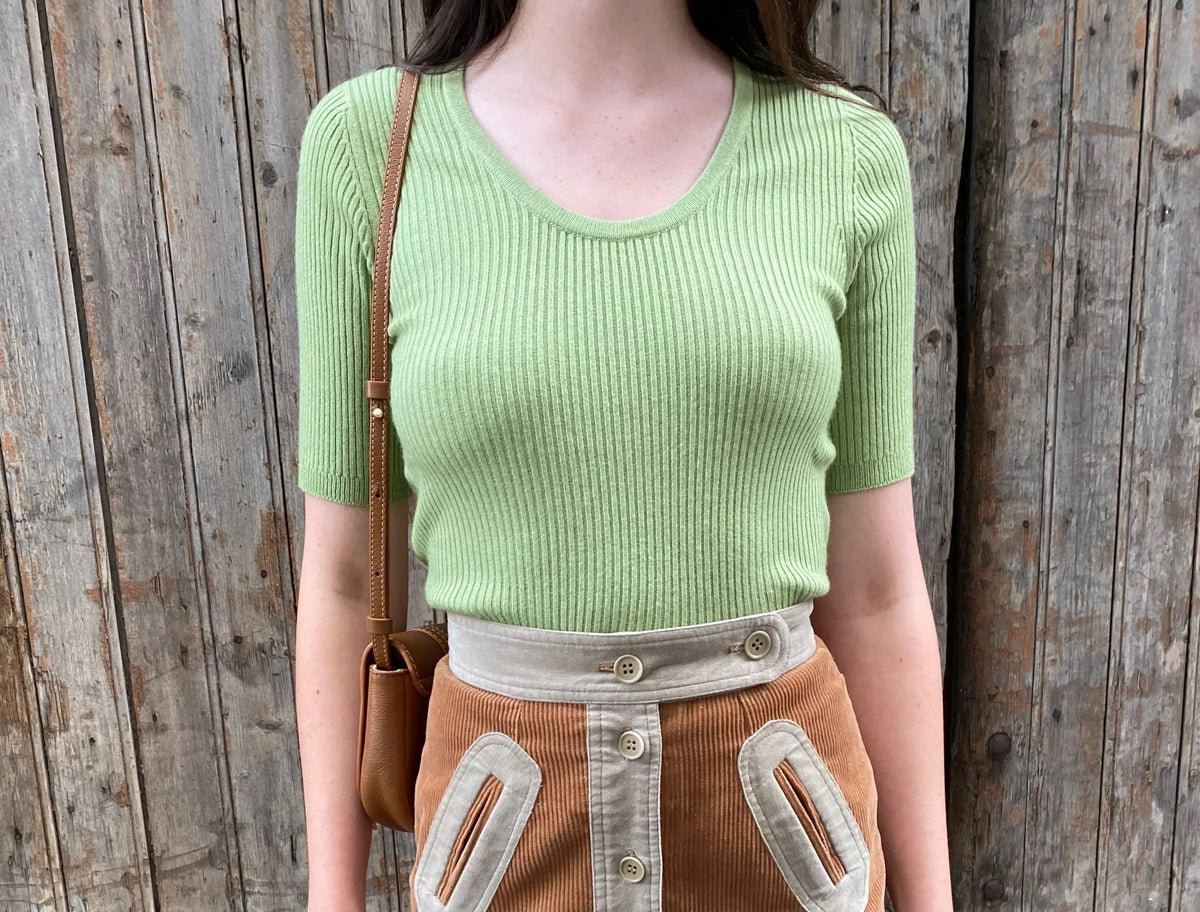 Le Pull de Claire vert absinthe, vue 3