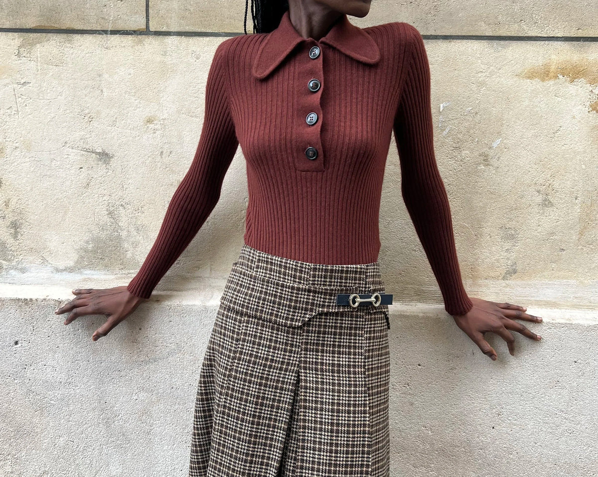 The Check Pleated Skirt, view 1
