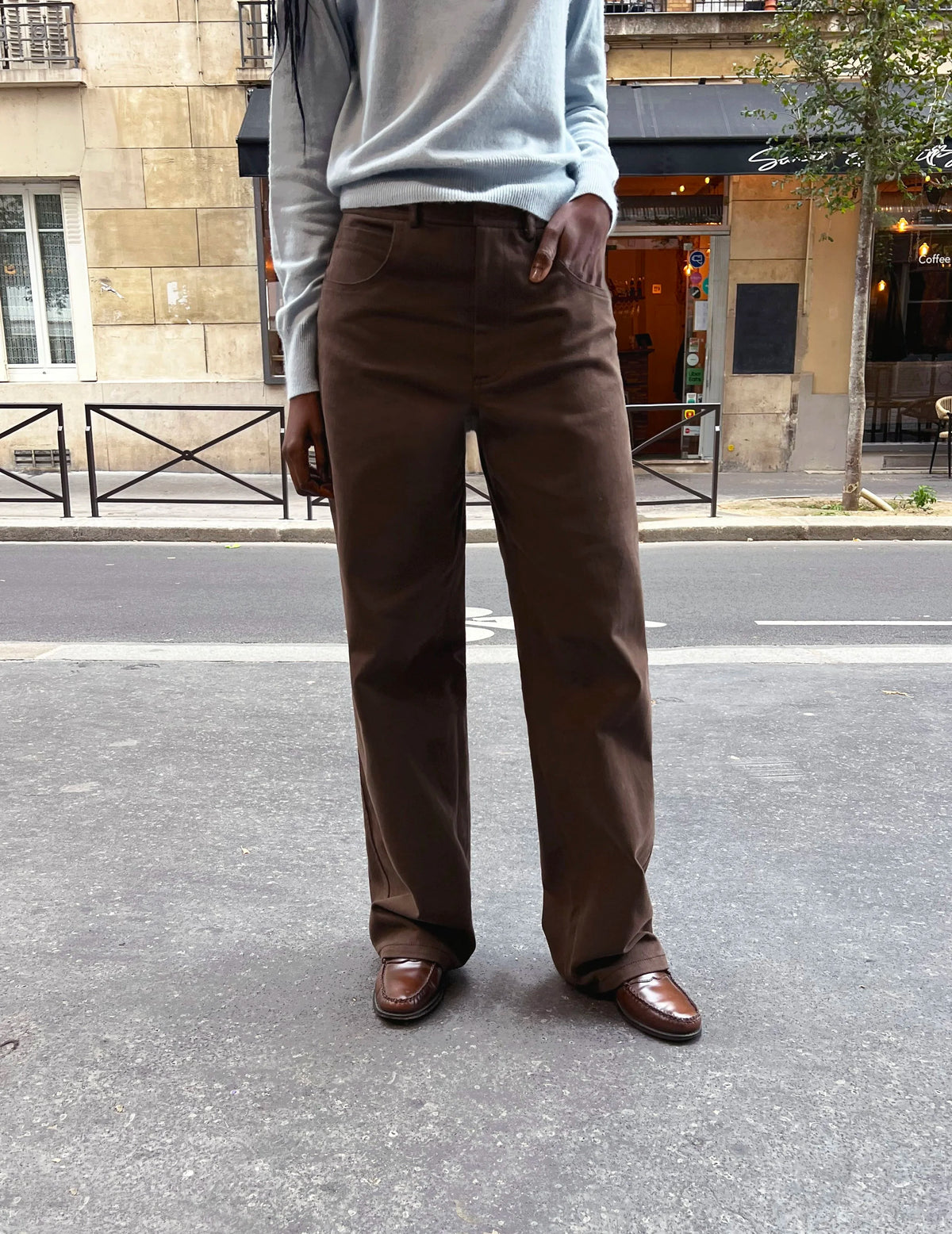 Le Jean Vito brun cacao, vue 1