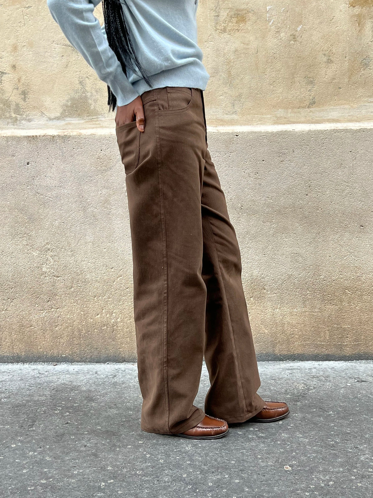 Le Jean Vito brun cacao, vue 2