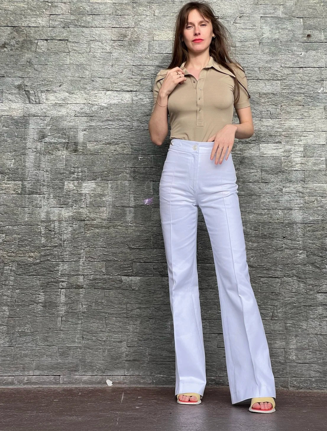 Le Jean Joy denim blanc, vue 1