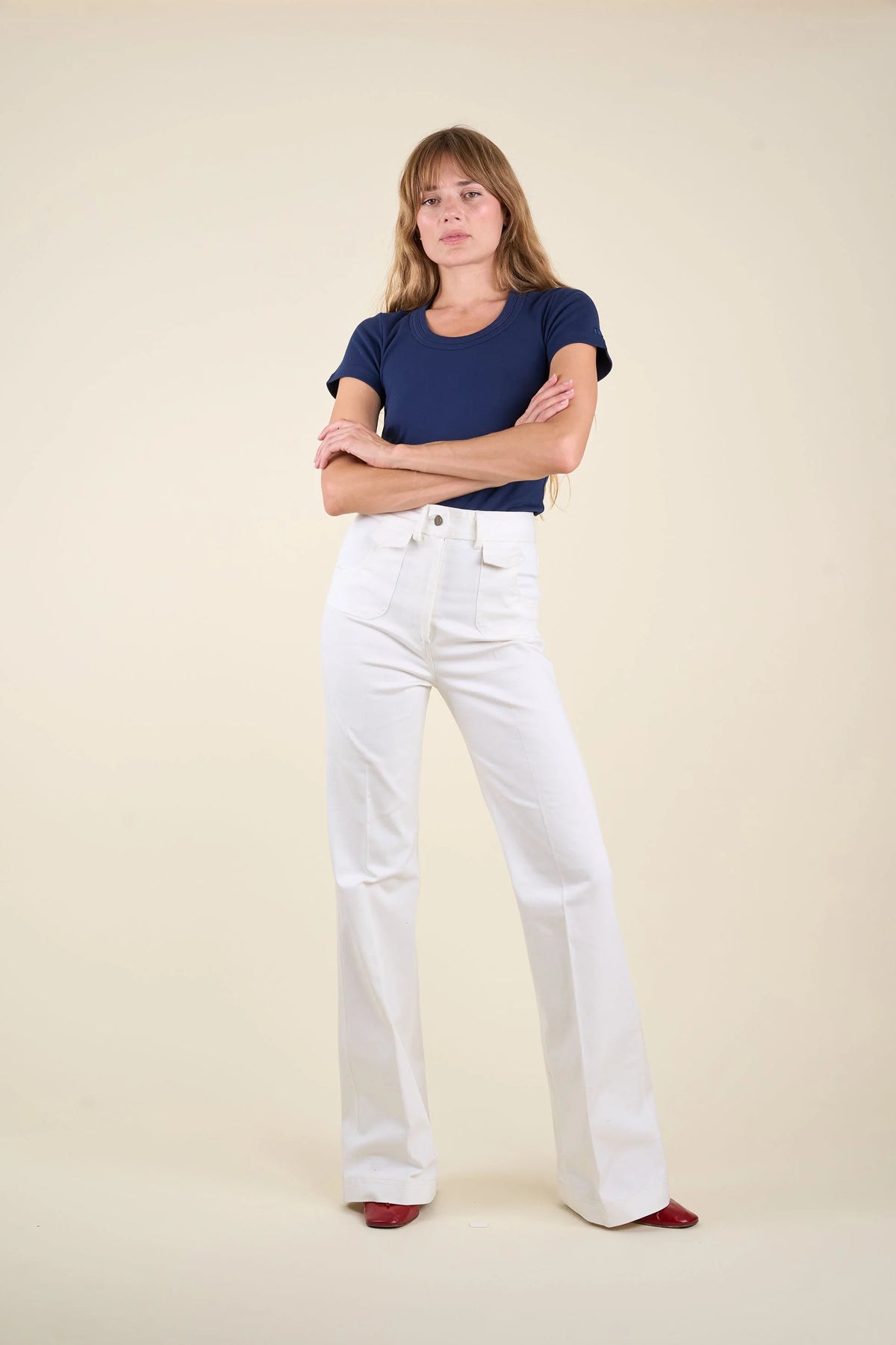Le Jean Judy denim blanc, vue 1