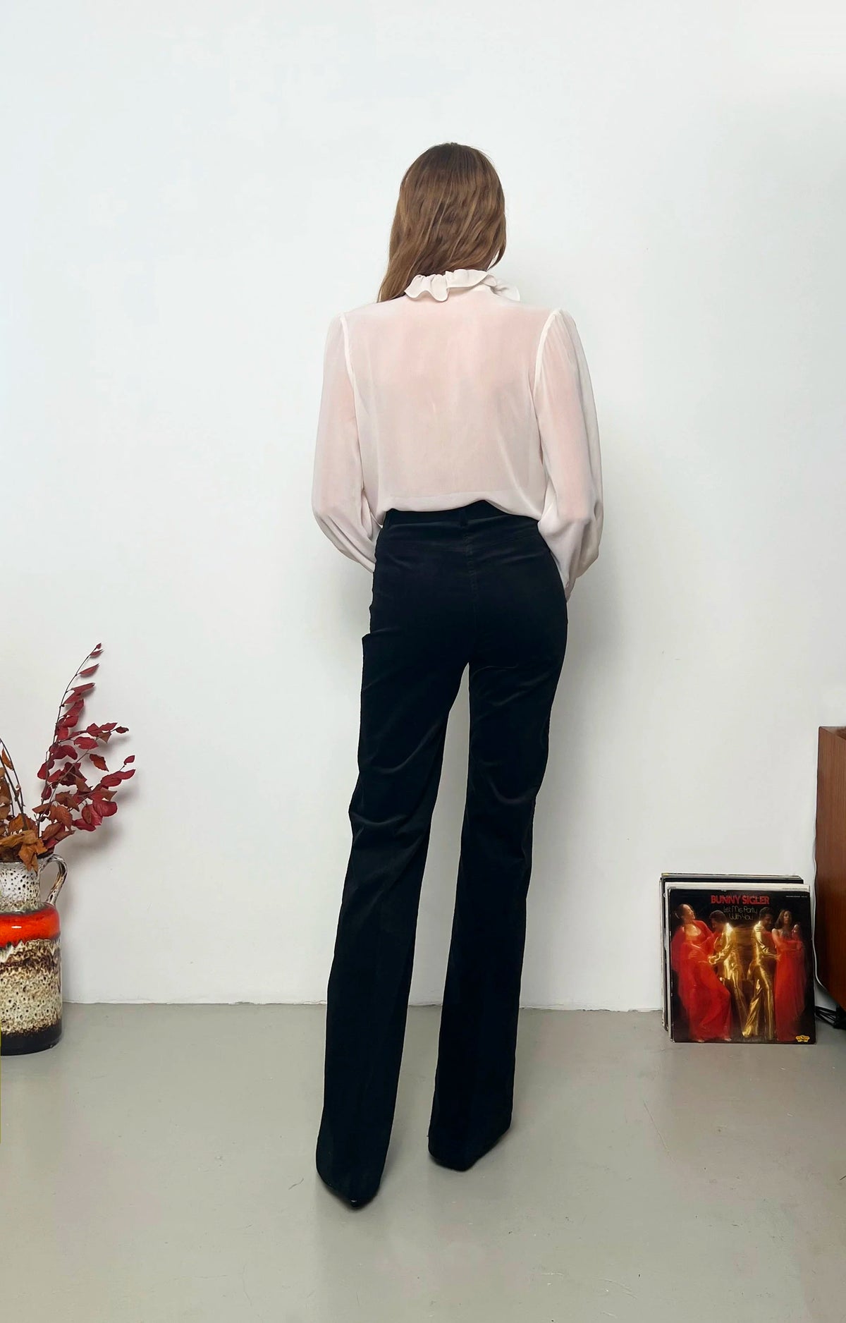 Le Pantalon Judy Velours noir, vue 2