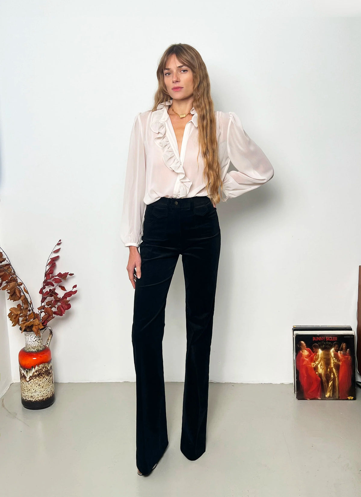 Le Pantalon Judy Velours noir, vue 4