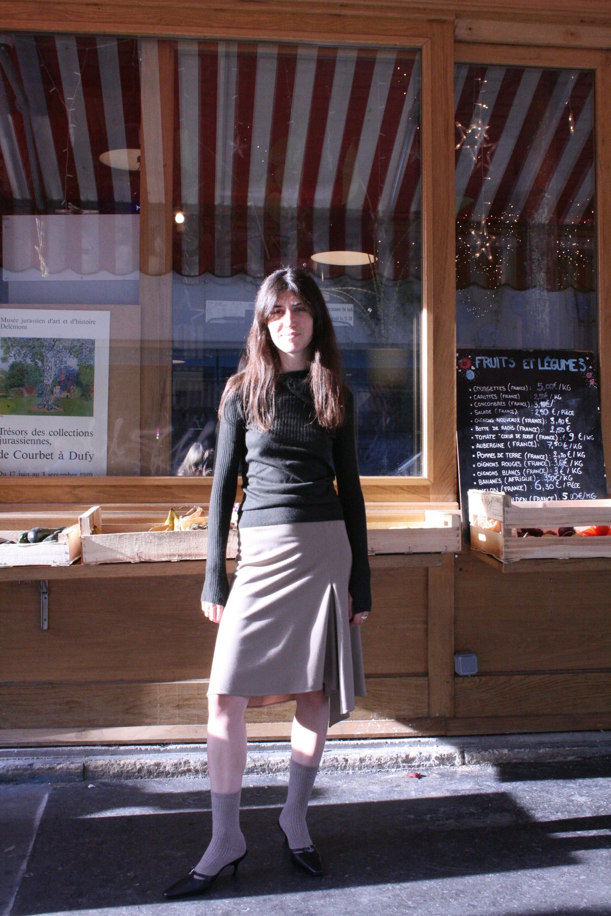 La Jupe Eline taupe, vue 3