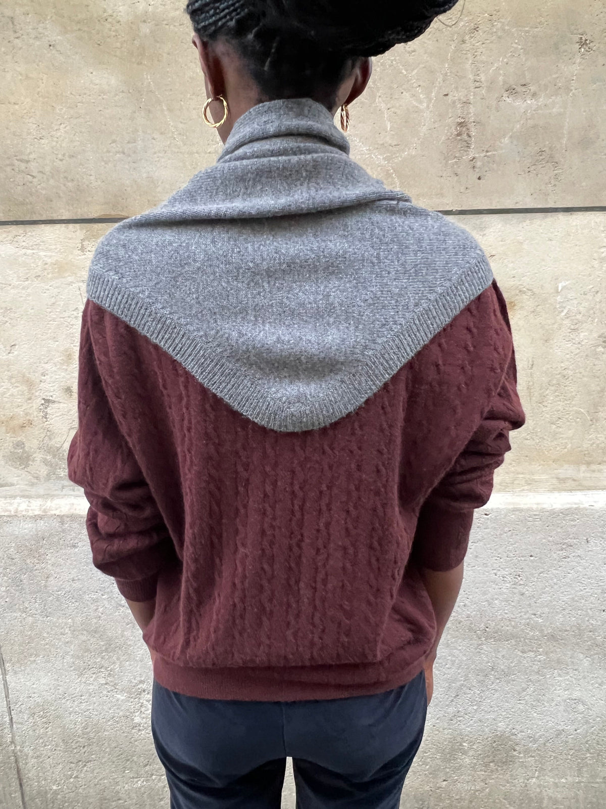 The Triangle Scarf in Heather Grey, view 5