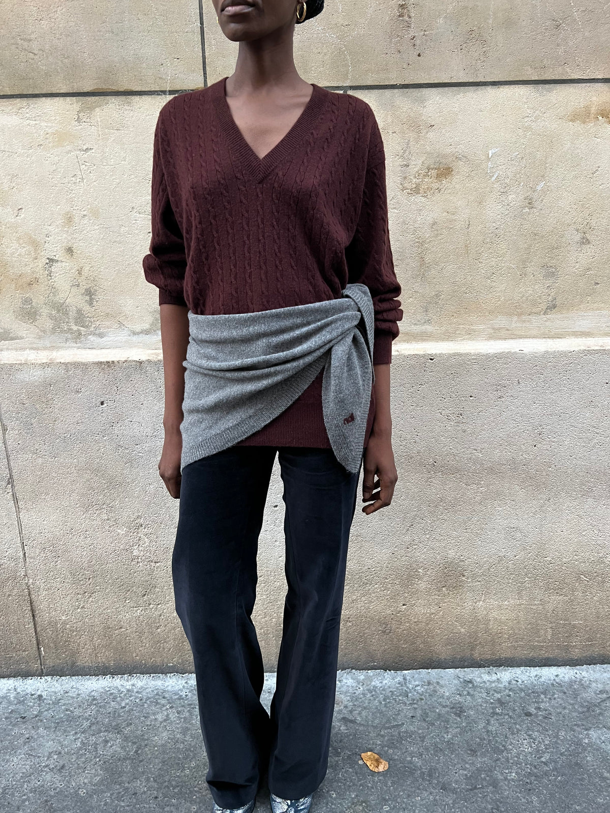 The Triangle Scarf in Heather Grey, view 7