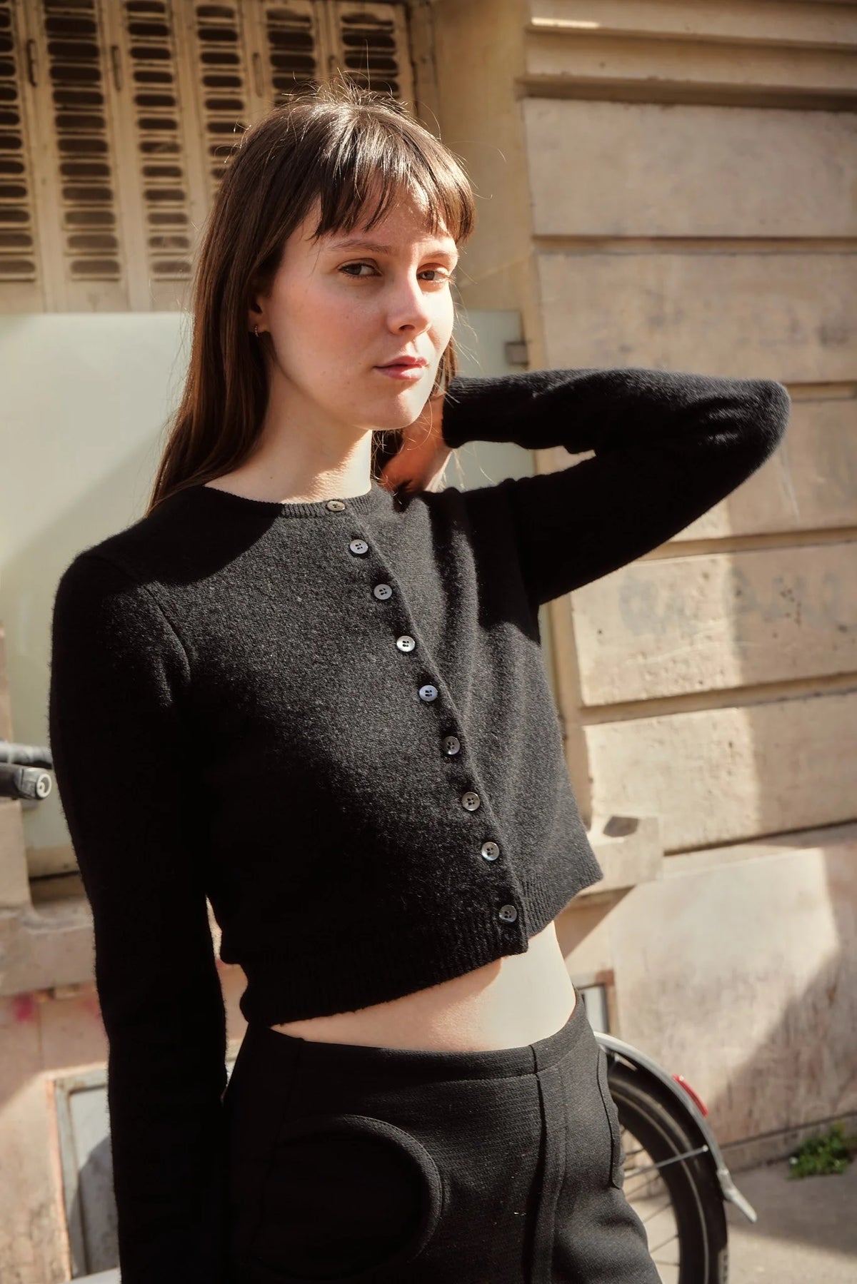 Le Cardigan Buci noir, vue 1