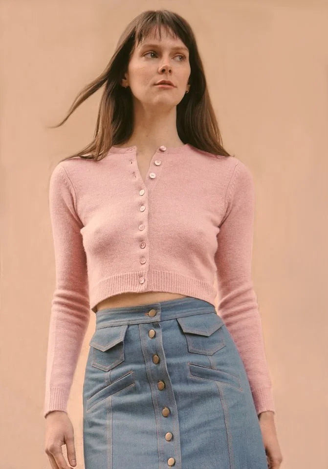 Le Cardigan Buci rose, vue 2