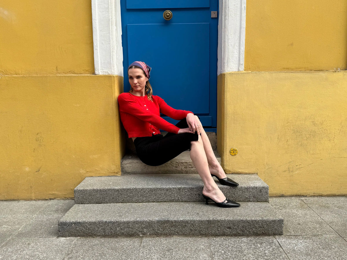 The Buci Cardigan in Red, view 3