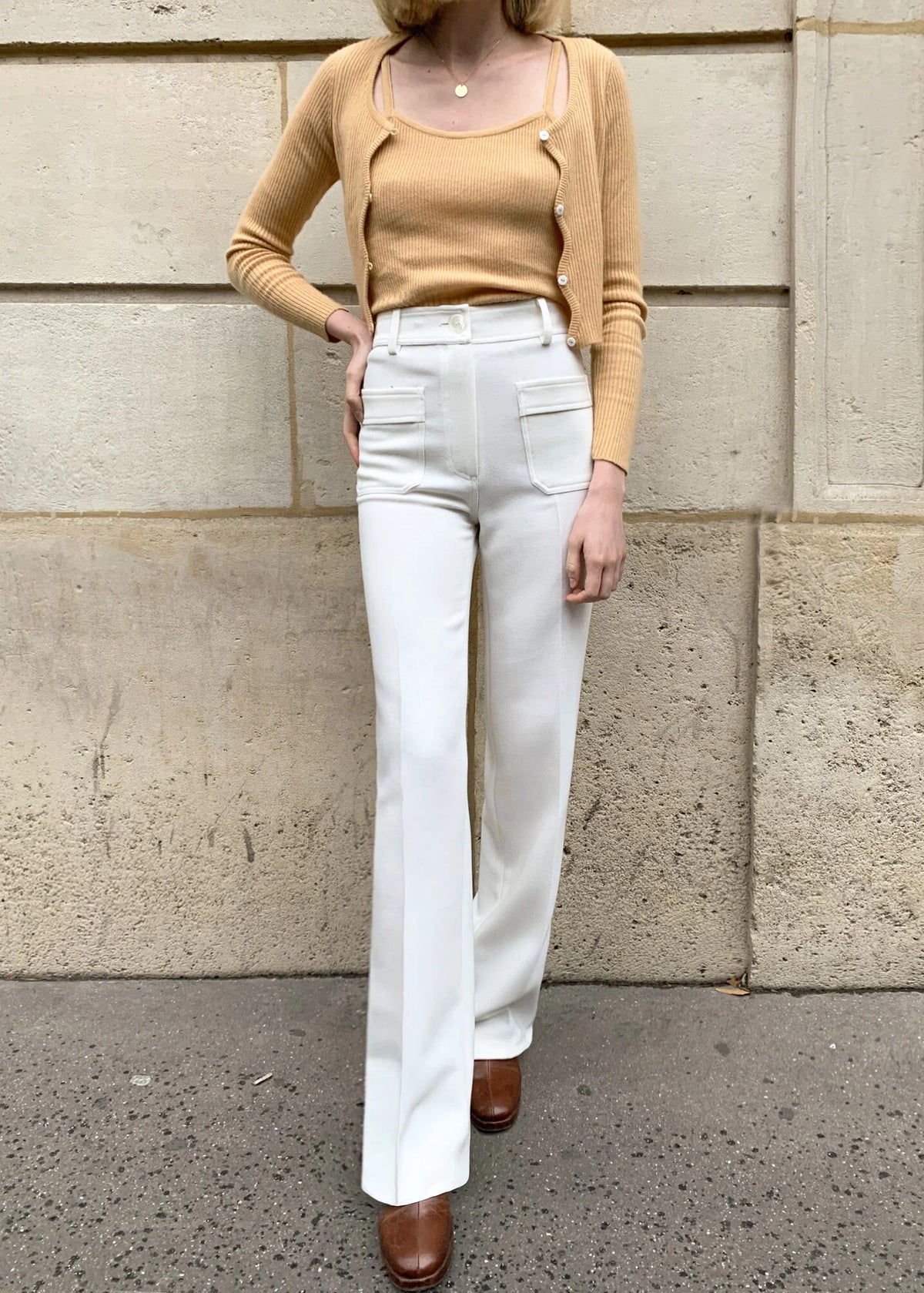 Le Pantalon Jeanne écru, vue 1
