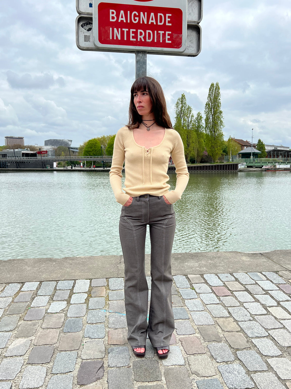 The Joey Jeans in Deep Taupe, view 11
