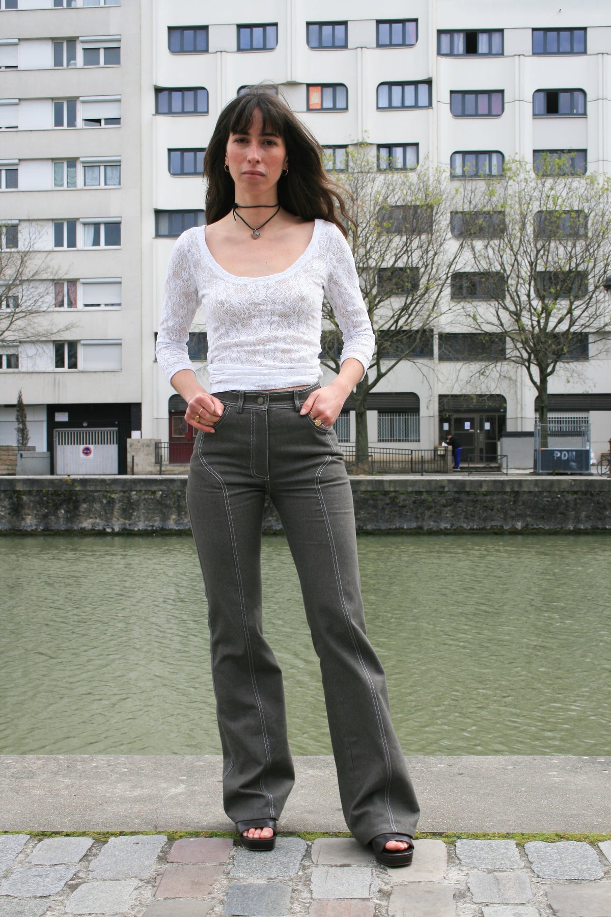 The Joey Jeans in Deep Taupe, view 5