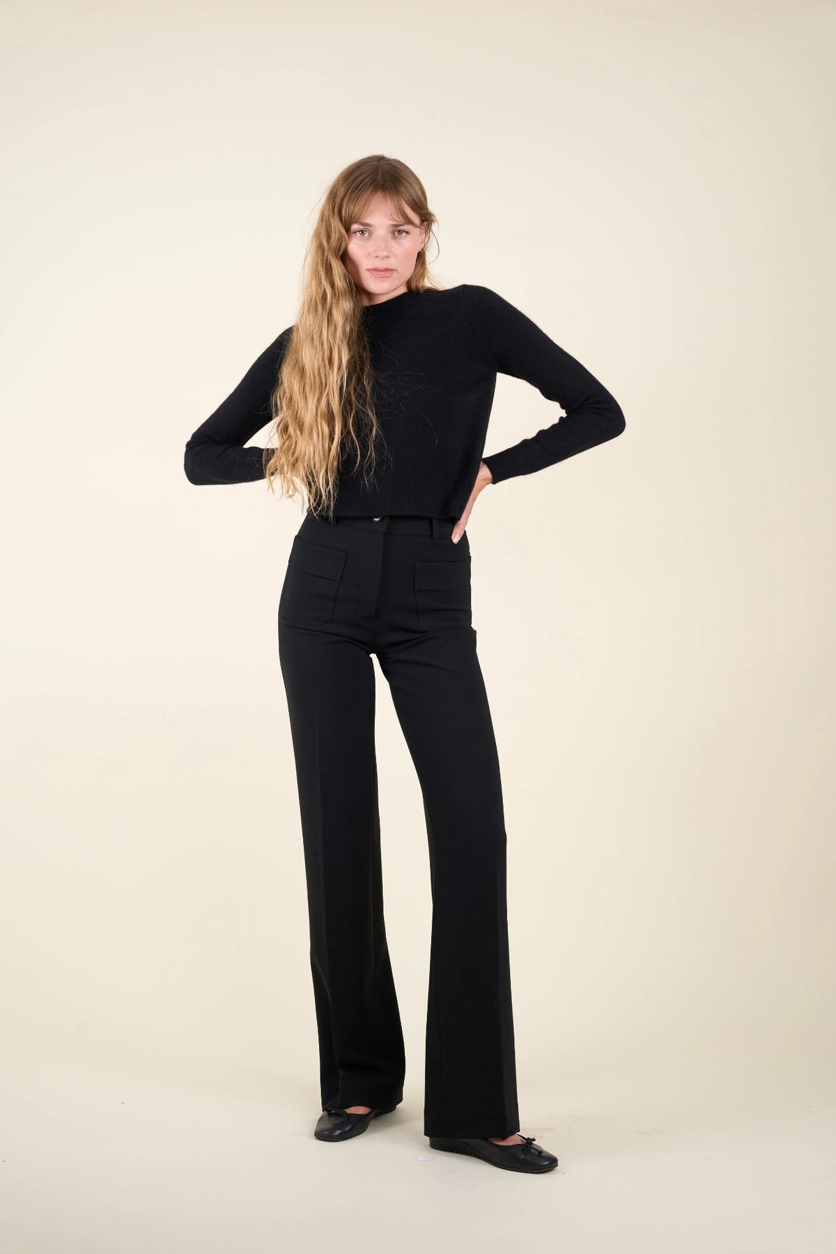 The Jeanne Pants in Black, view 3