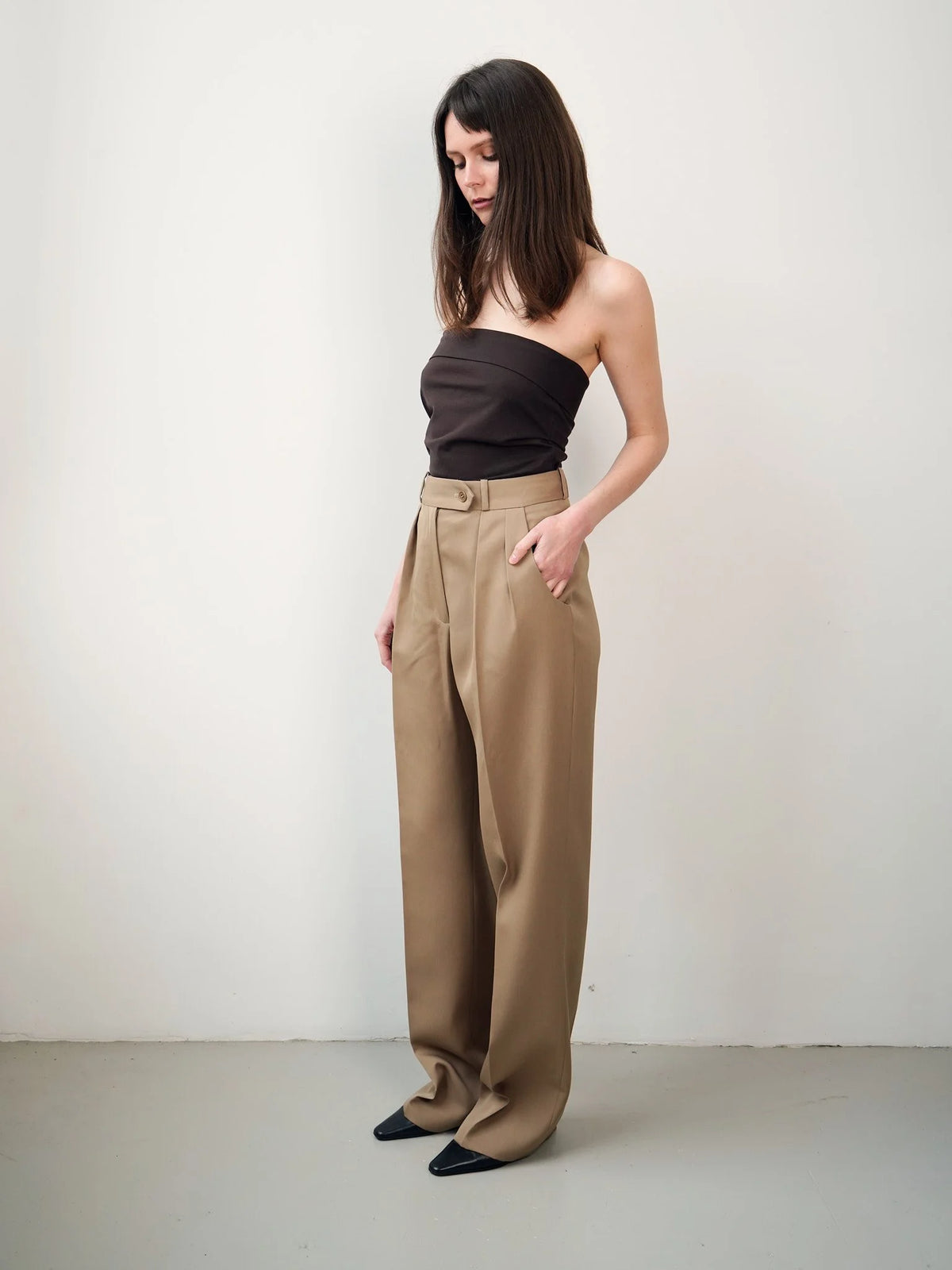 Le Pantalon Yves camel, vue 2