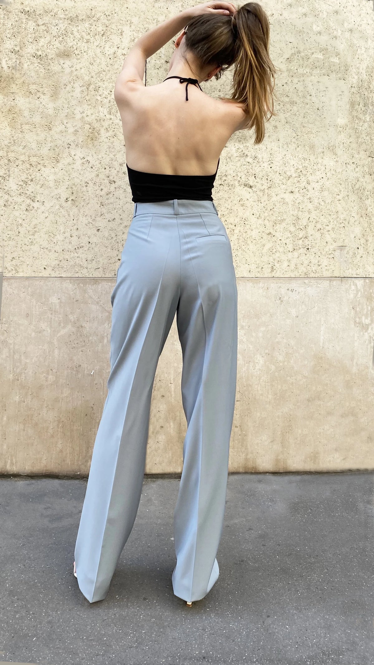 Le Pantalon Yves gris bleu, vue 4