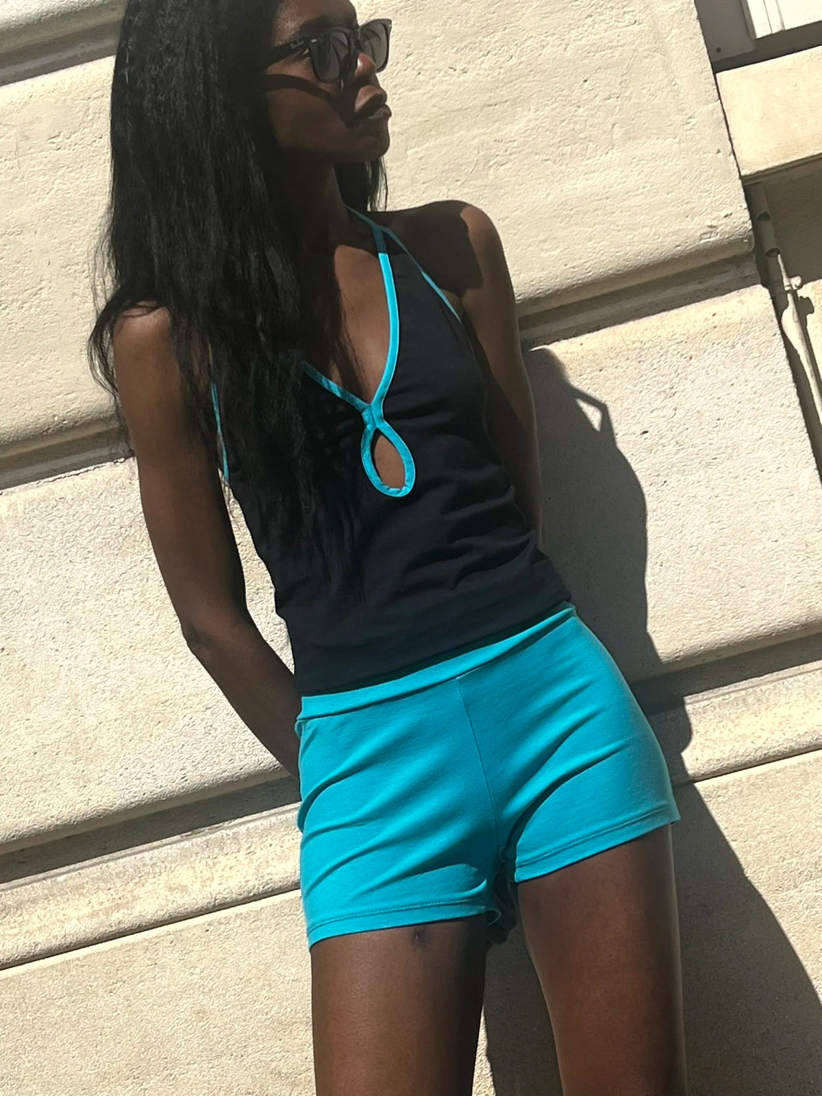 Le Top Dos Nu marine et turquoise, vue 4