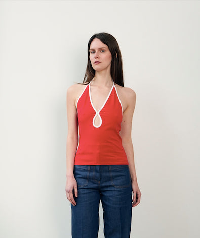 Le Top Dos Nu rouge et blanc, vue 1