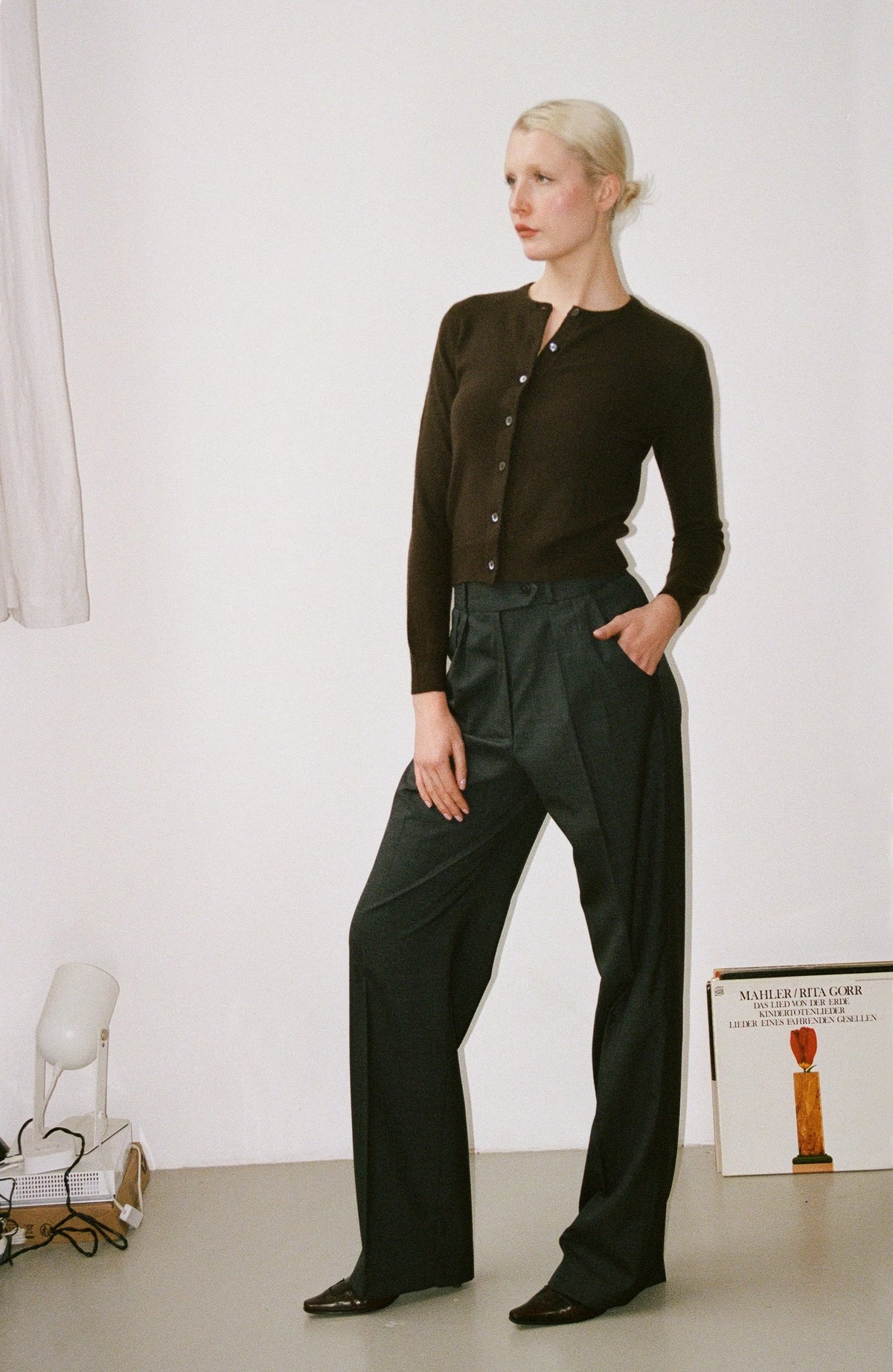 Le Pantalon Yves gris chiné, vue 1