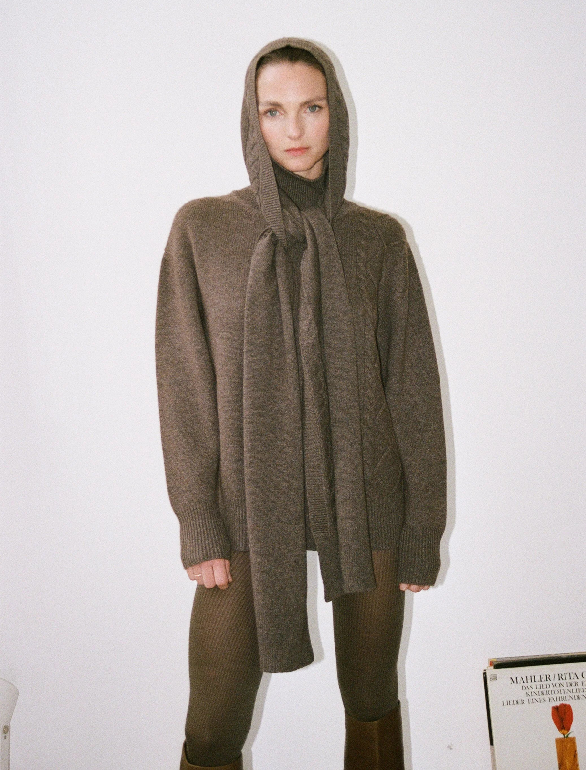 Le Pull Chloé brun chiné, vue 1