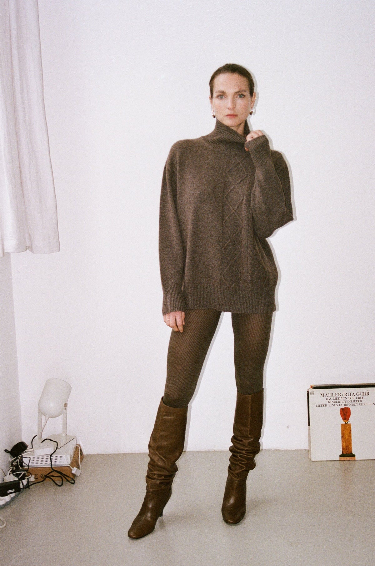 Le Pull Chloé brun chiné, vue 3