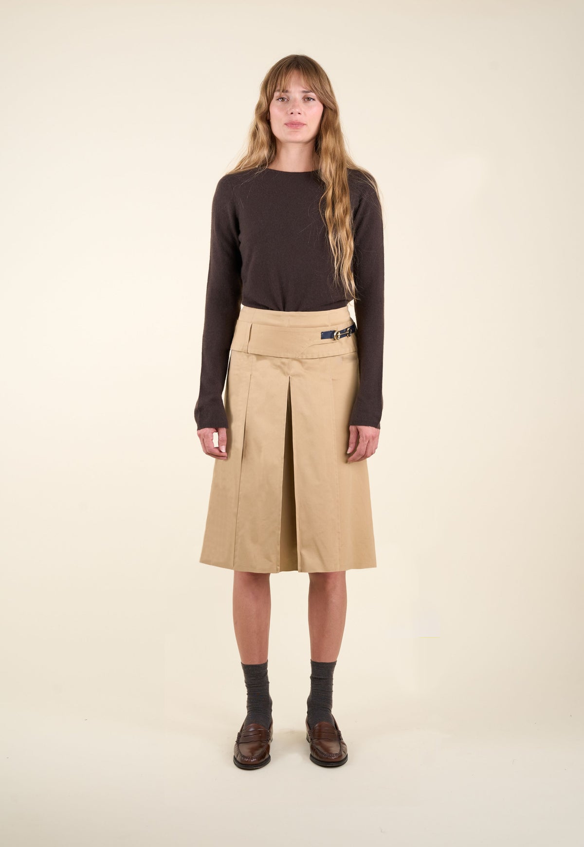 La Jupe Plissée beige chaud, vue 1