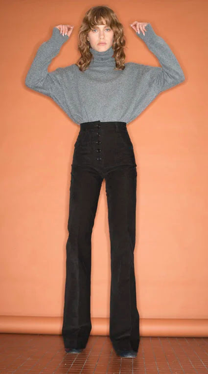 Le Pantalon Joplin Velours noir, vue 2