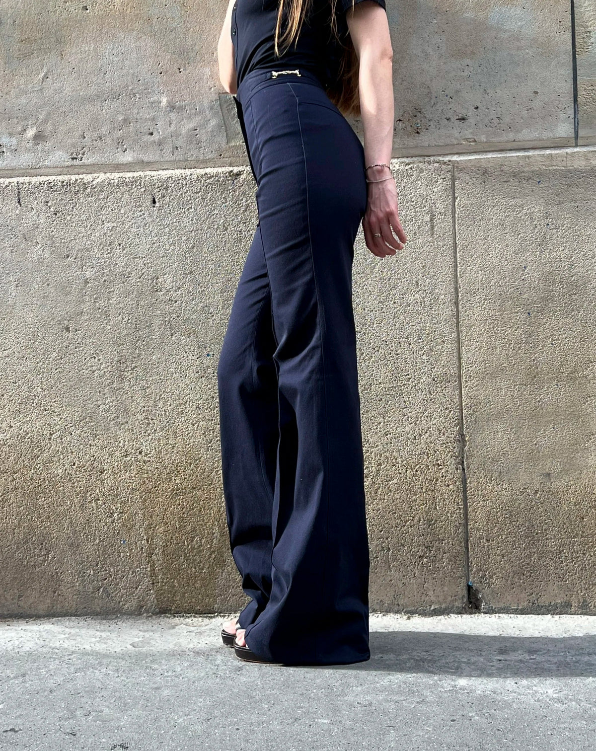 Le Pantalon Joy Gabardine Coton marine, vue 2