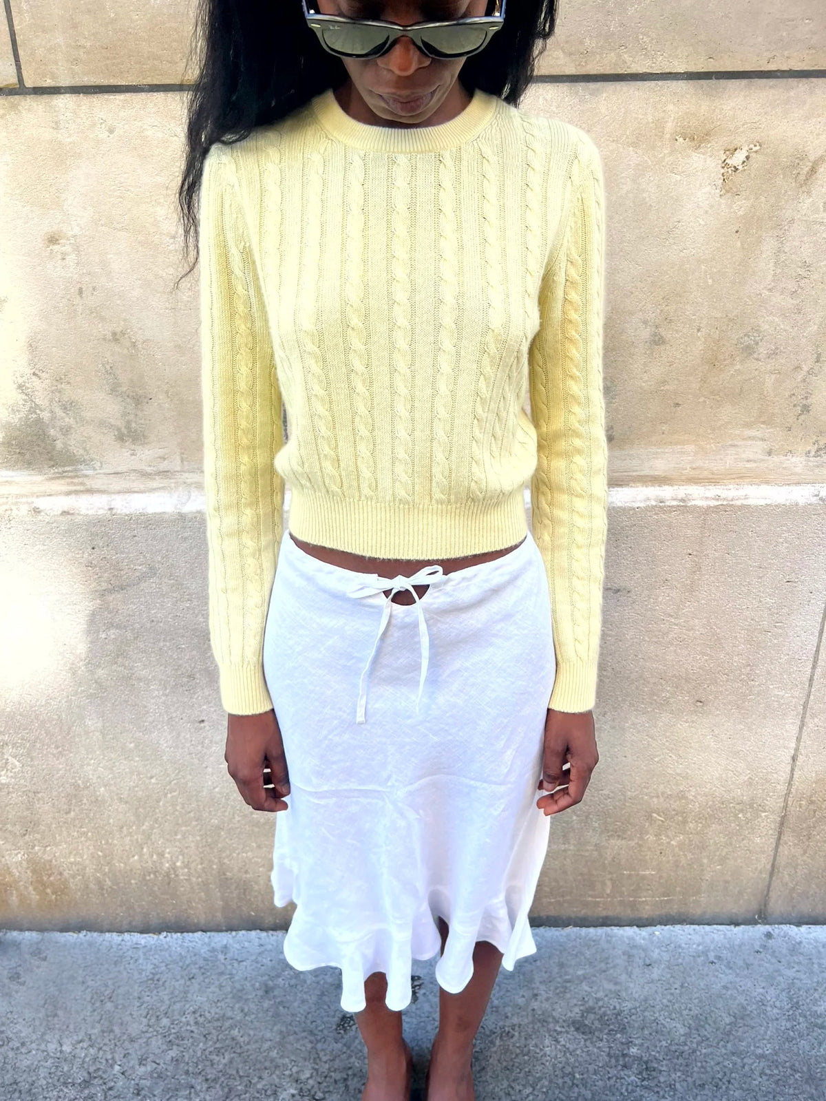 Le Pull BB Cables jaune pâle, vue 7