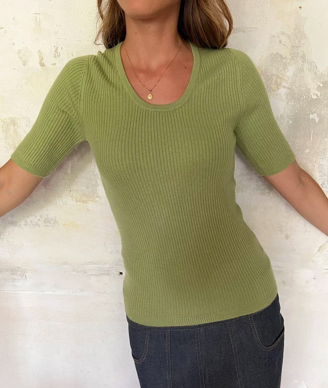 Le Pull de Claire vert absinthe, vue 4