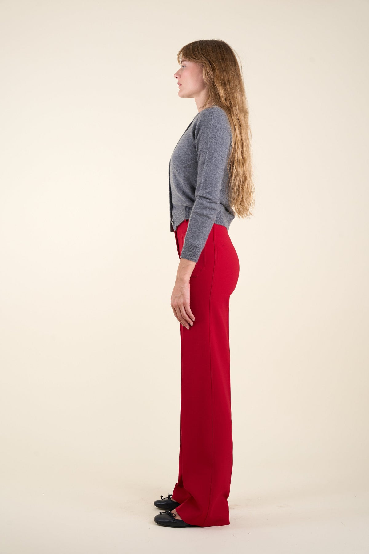 Le Pantalon Jeanne rouge hermès, vue 3