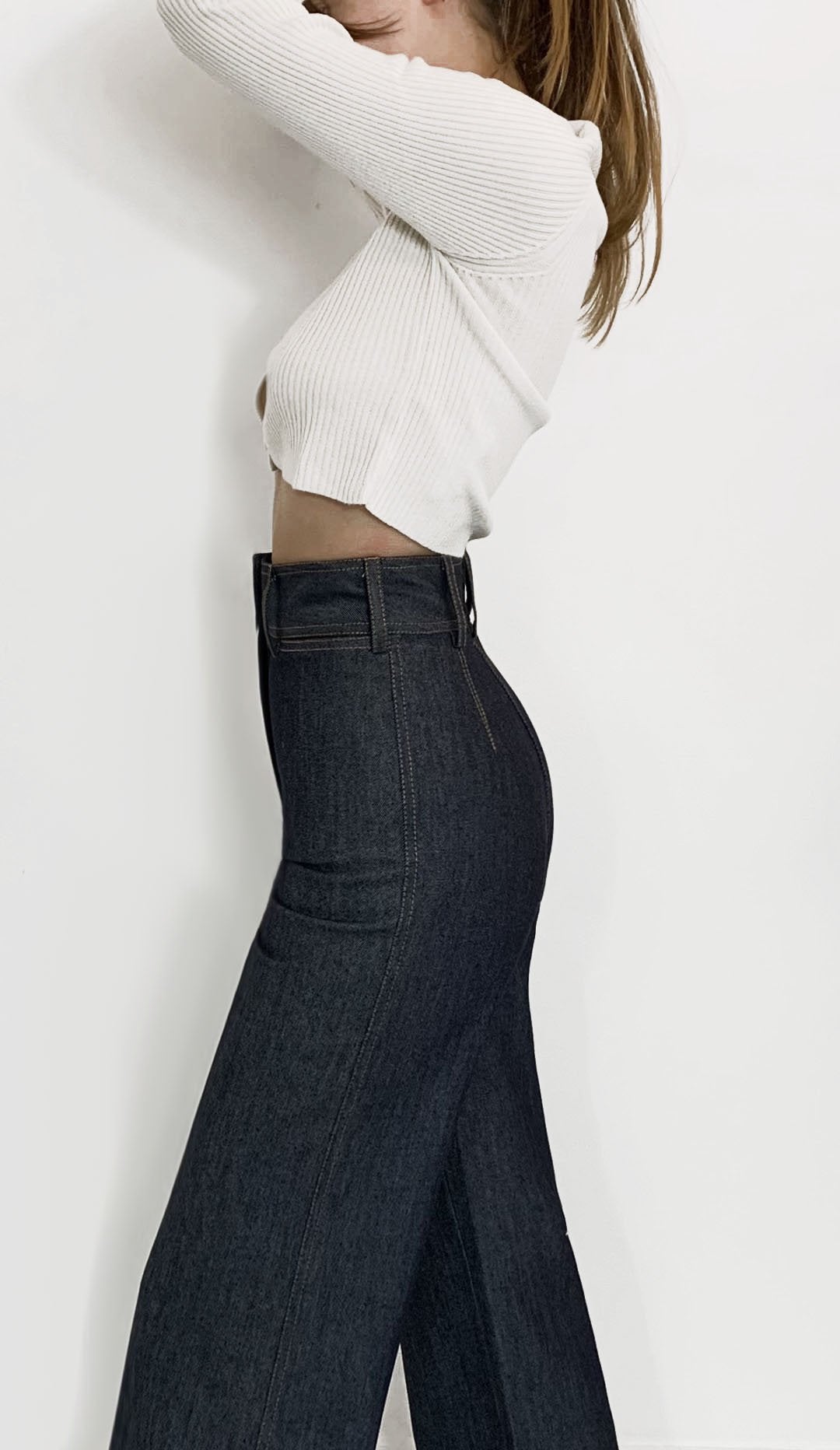 The June Jeans in Raw Denim, view 3