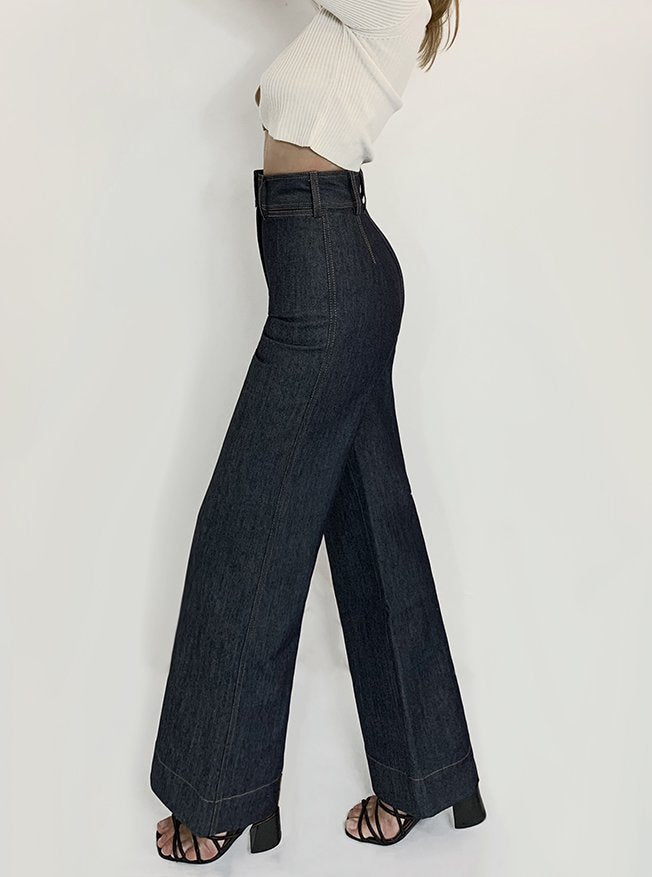 The June Jeans in Raw Denim, view 4